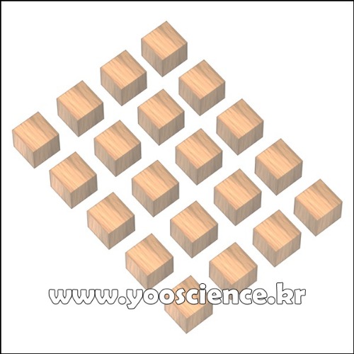 정사각 나무 도형 블록(20pcs)