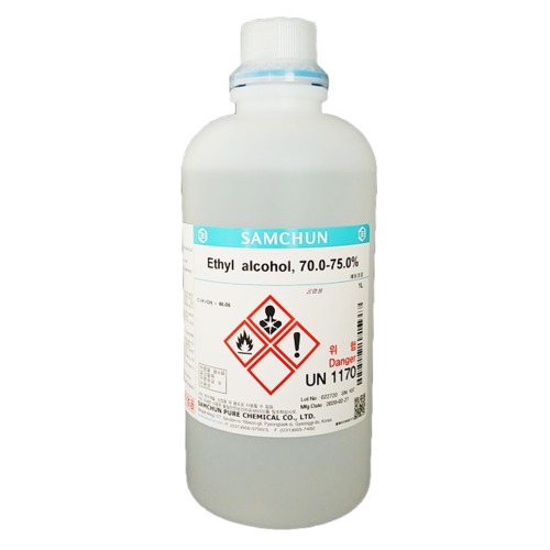 에틸알콜(소독용에탄올) 70-75% 1리터(1000ml)