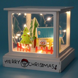 겨울풍경 크리스마스 조명등 LED형 1인용 포장